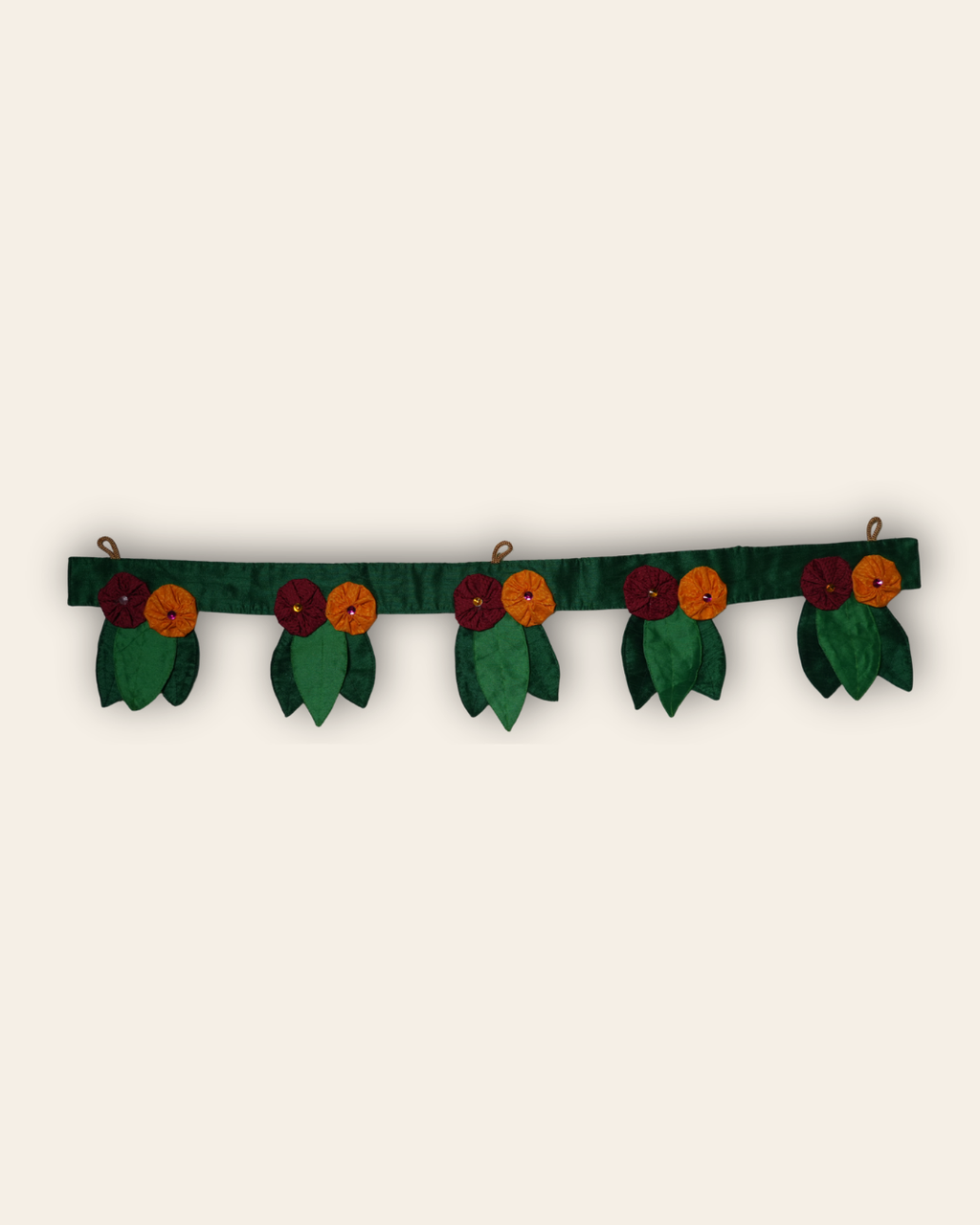 3 Pan Toran With Woolen Flowers