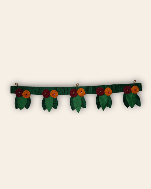 3 Pan Toran With Woolen Flowers