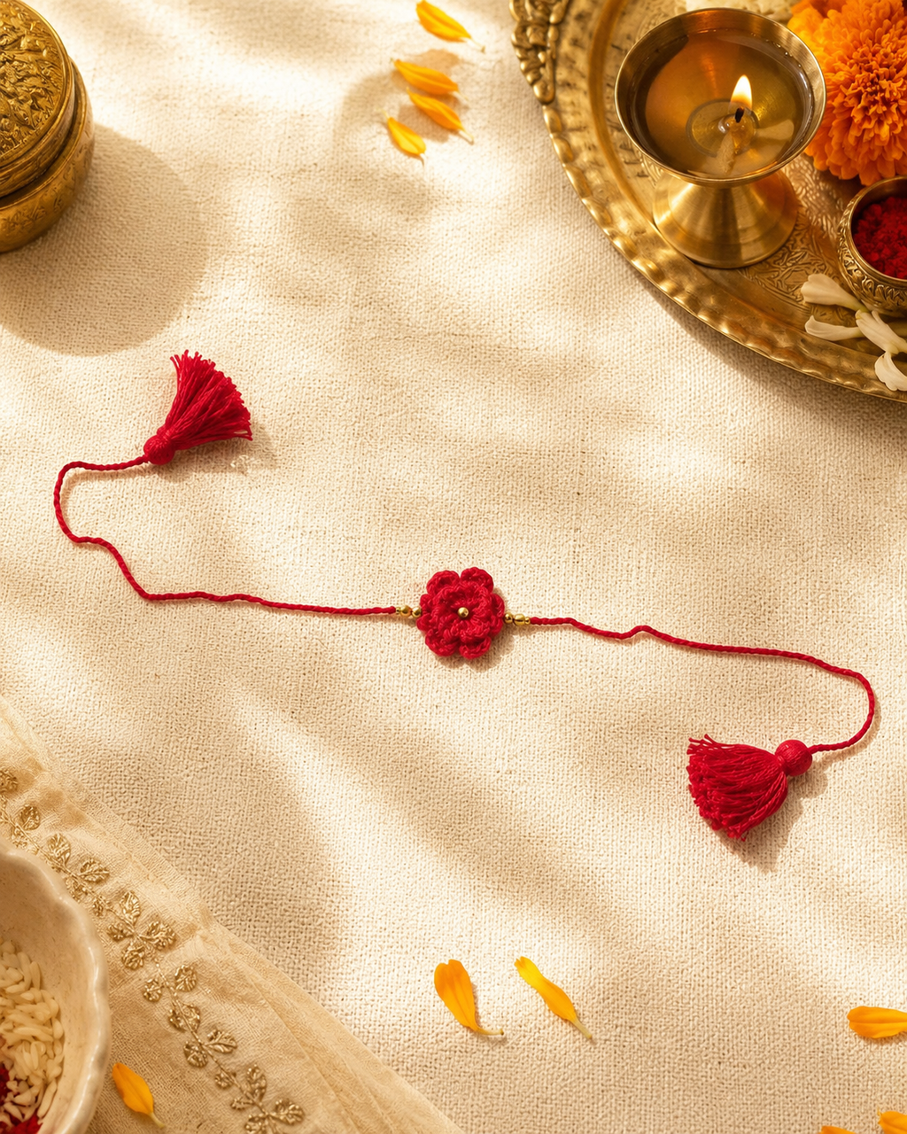 Moti Flower Rakhi