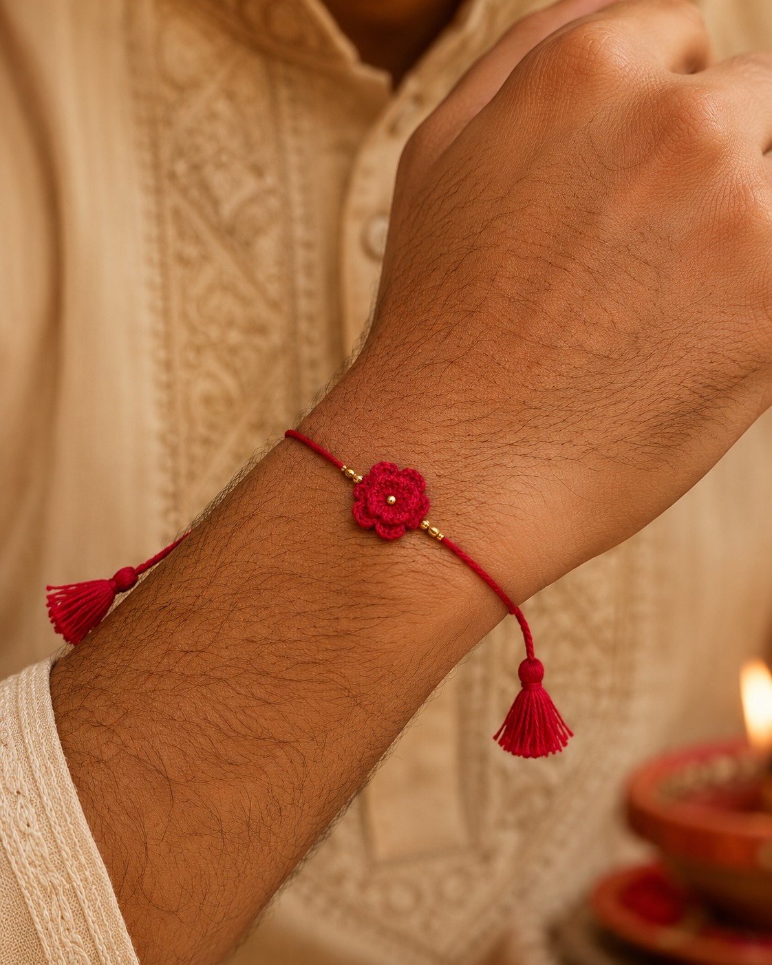 Moti Flower Rakhi