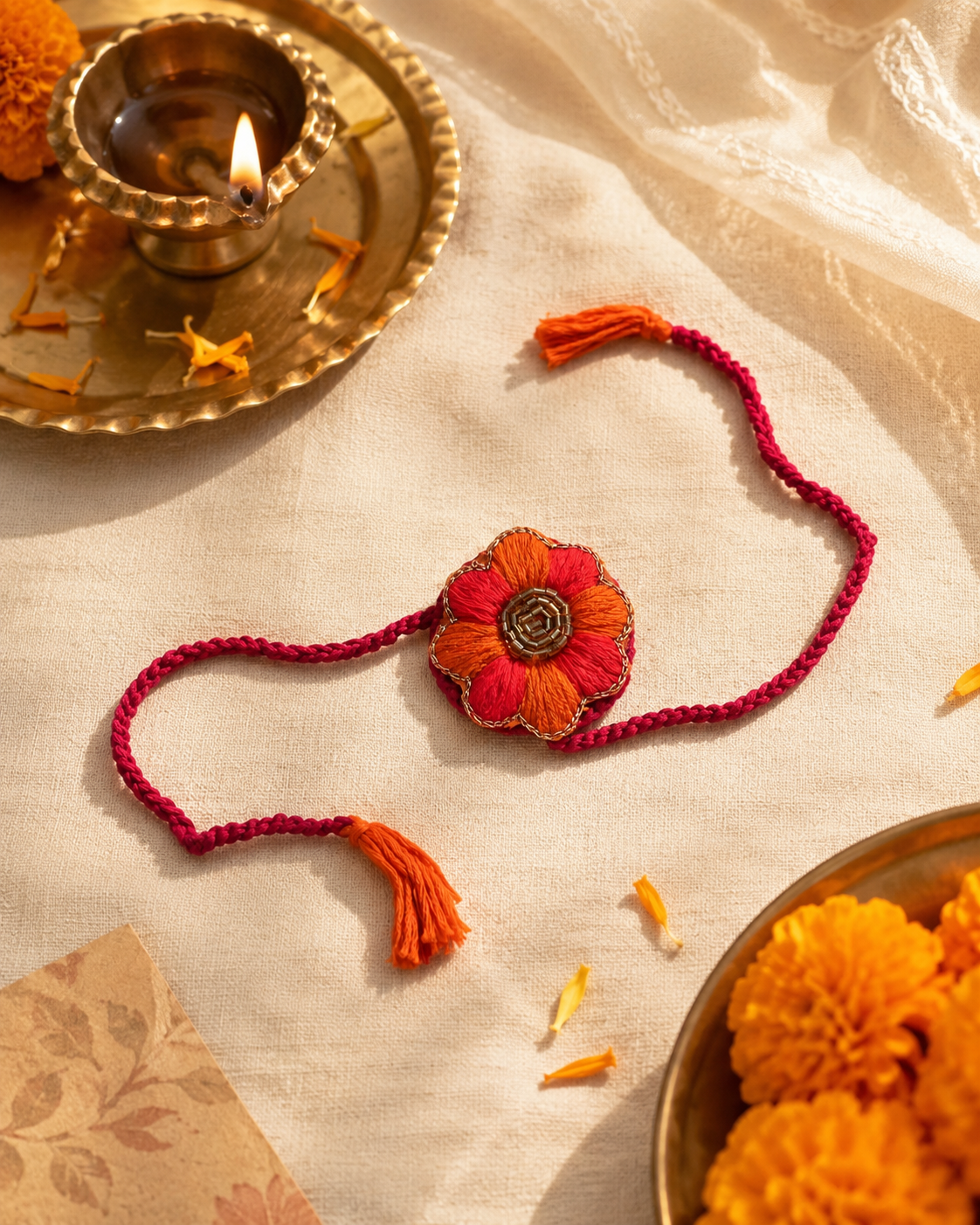Petals & Bead Rakhi