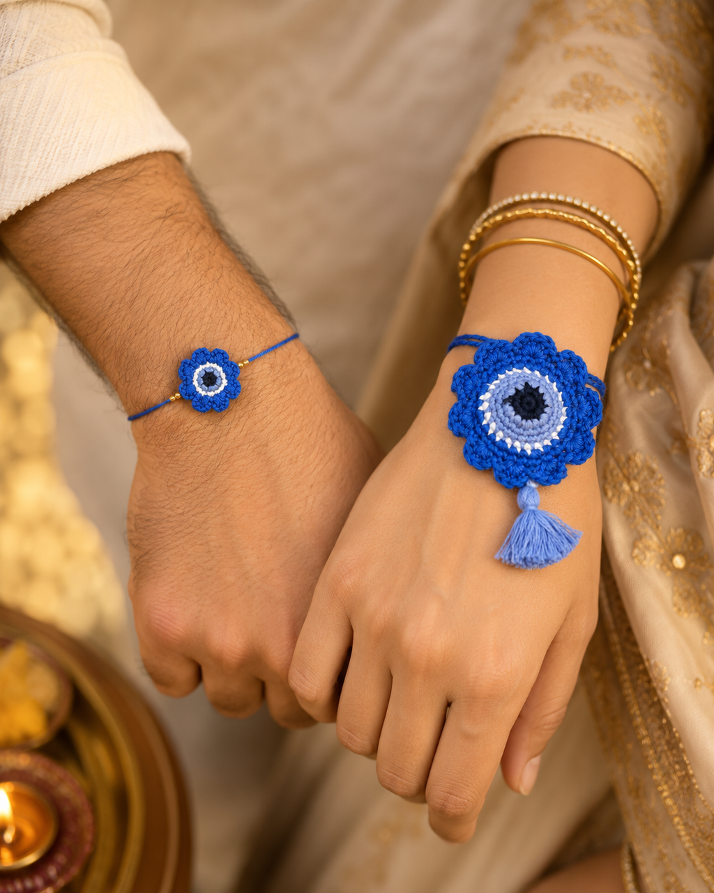 Evil Eye Rakhi & Bunting Combo
