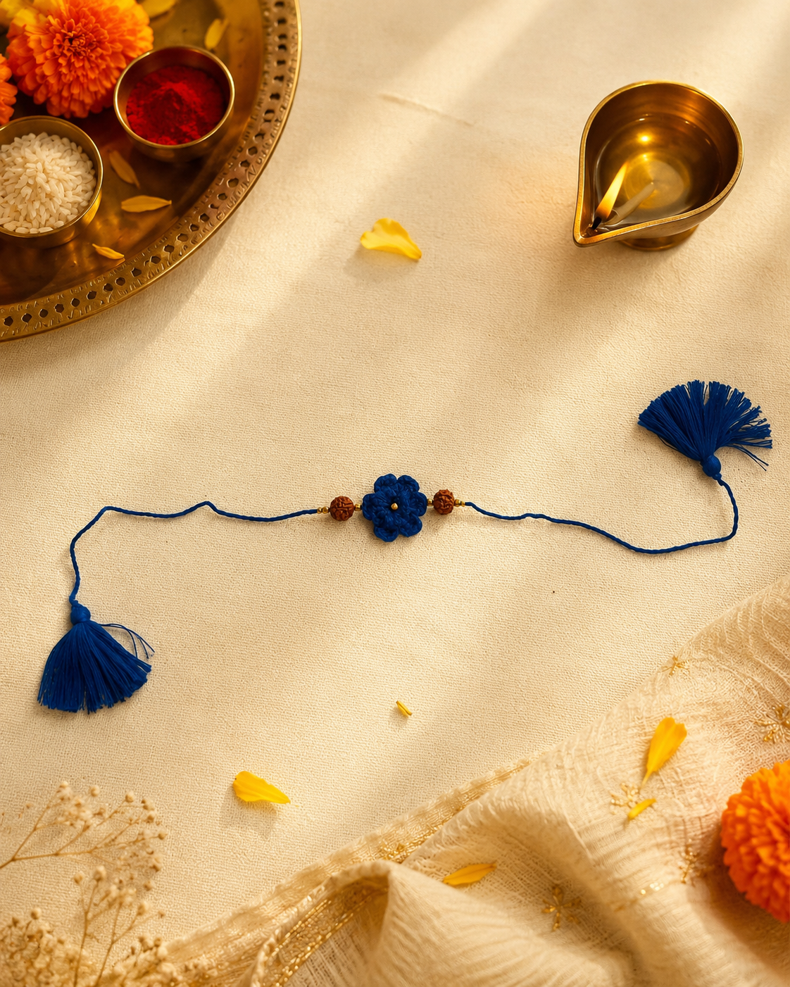 Rudraksh Flower Rakhi