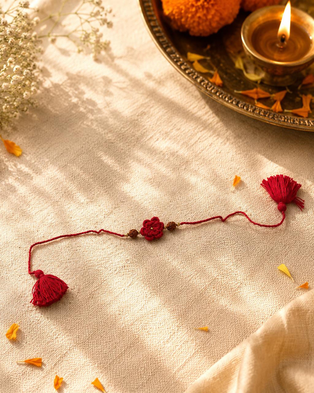 Rudraksh Flower Rakhi