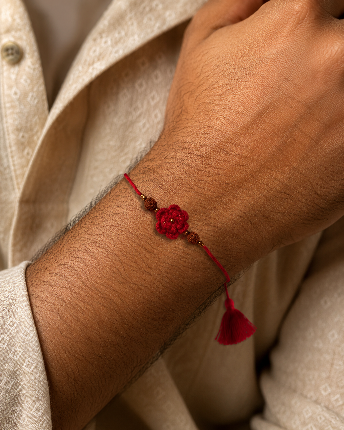 Rudraksh Flower Rakhi