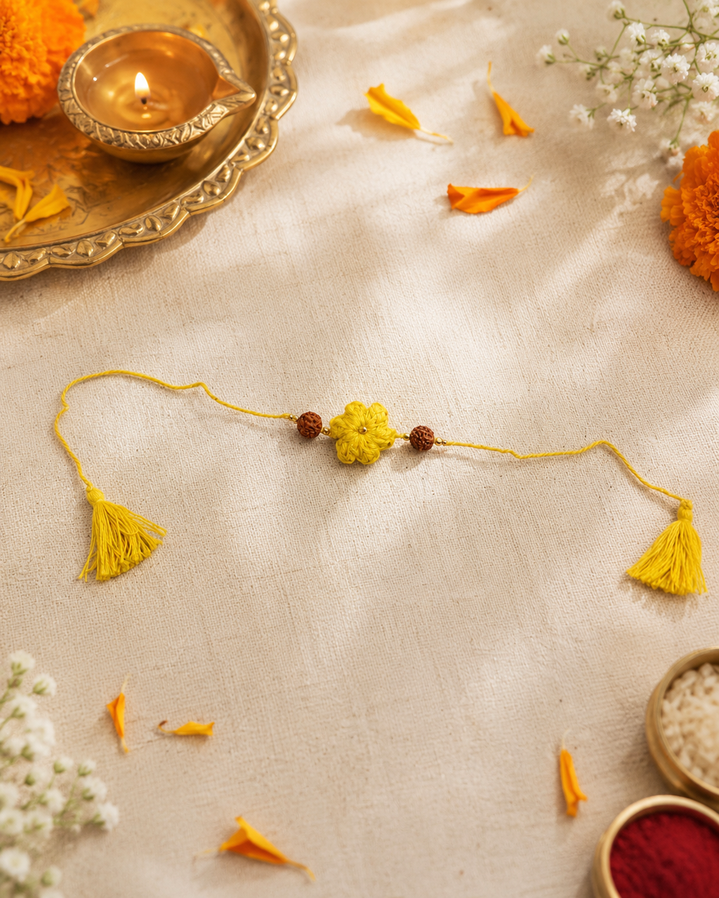 Rudraksh Flower Rakhi