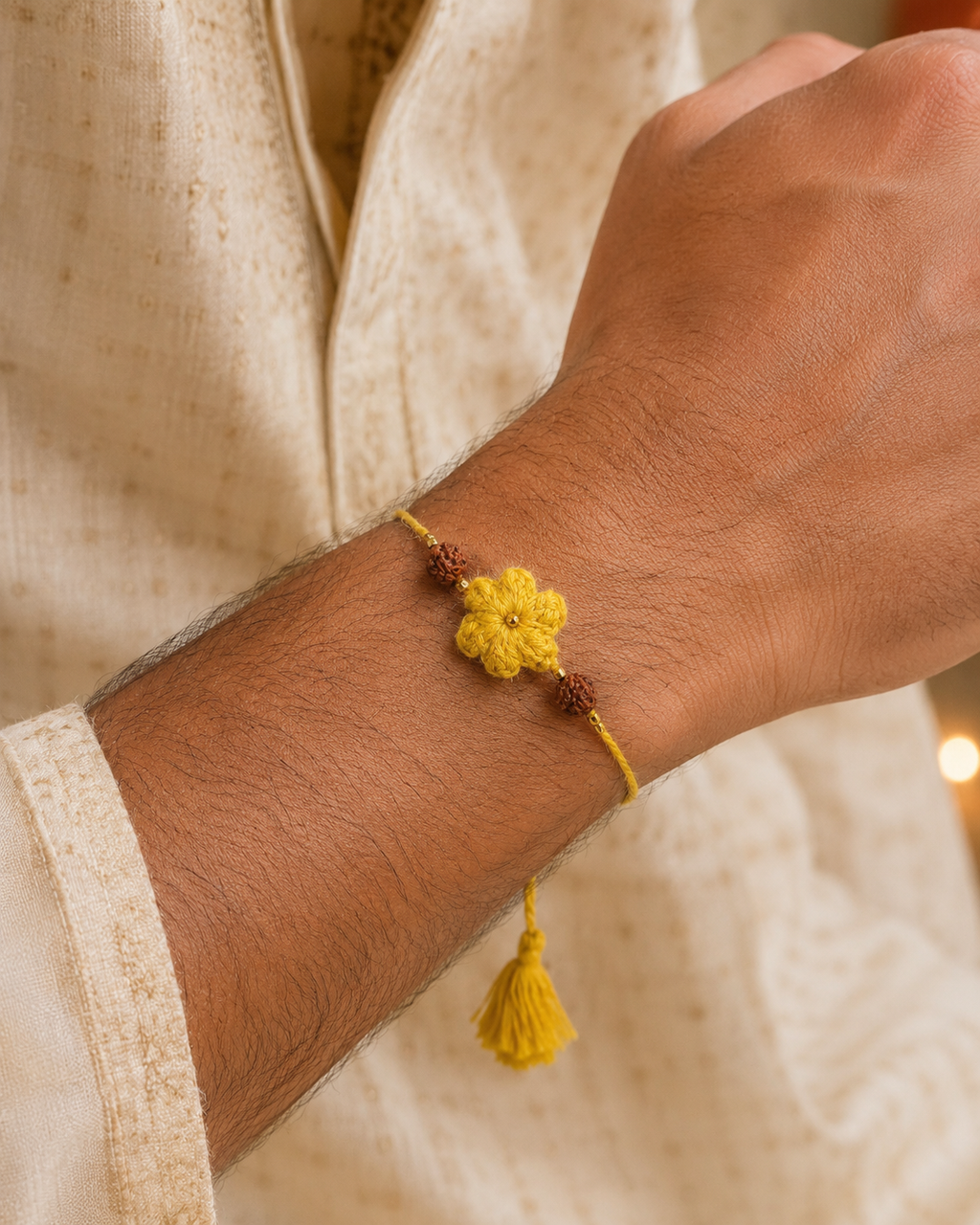 Rudraksh Flower Rakhi