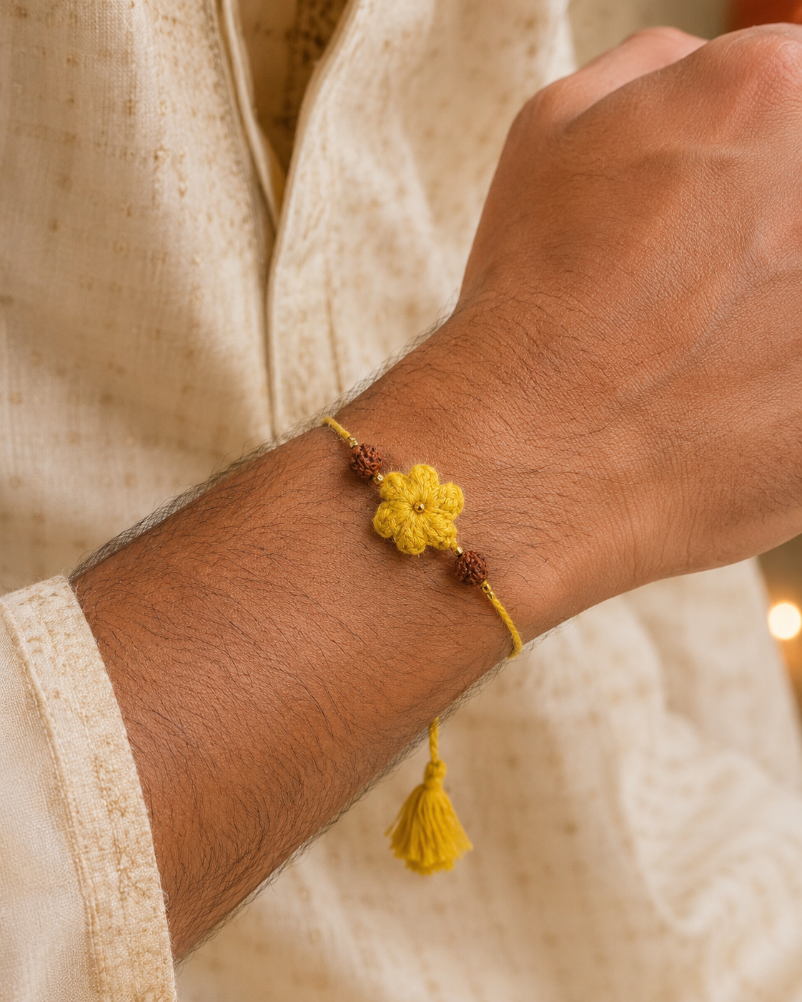 Rudraksh Flower Rakhi