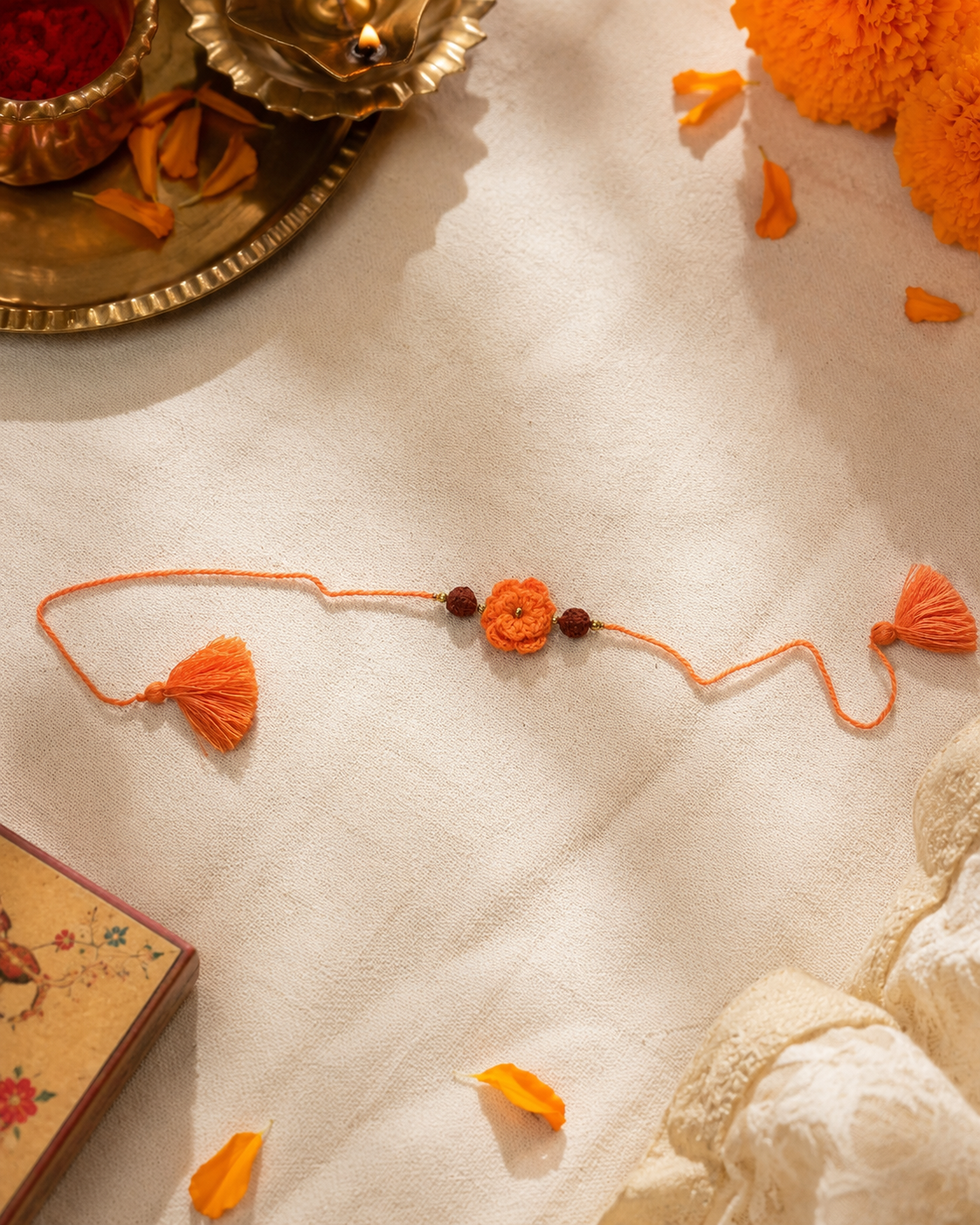 Rudraksh Flower Rakhi