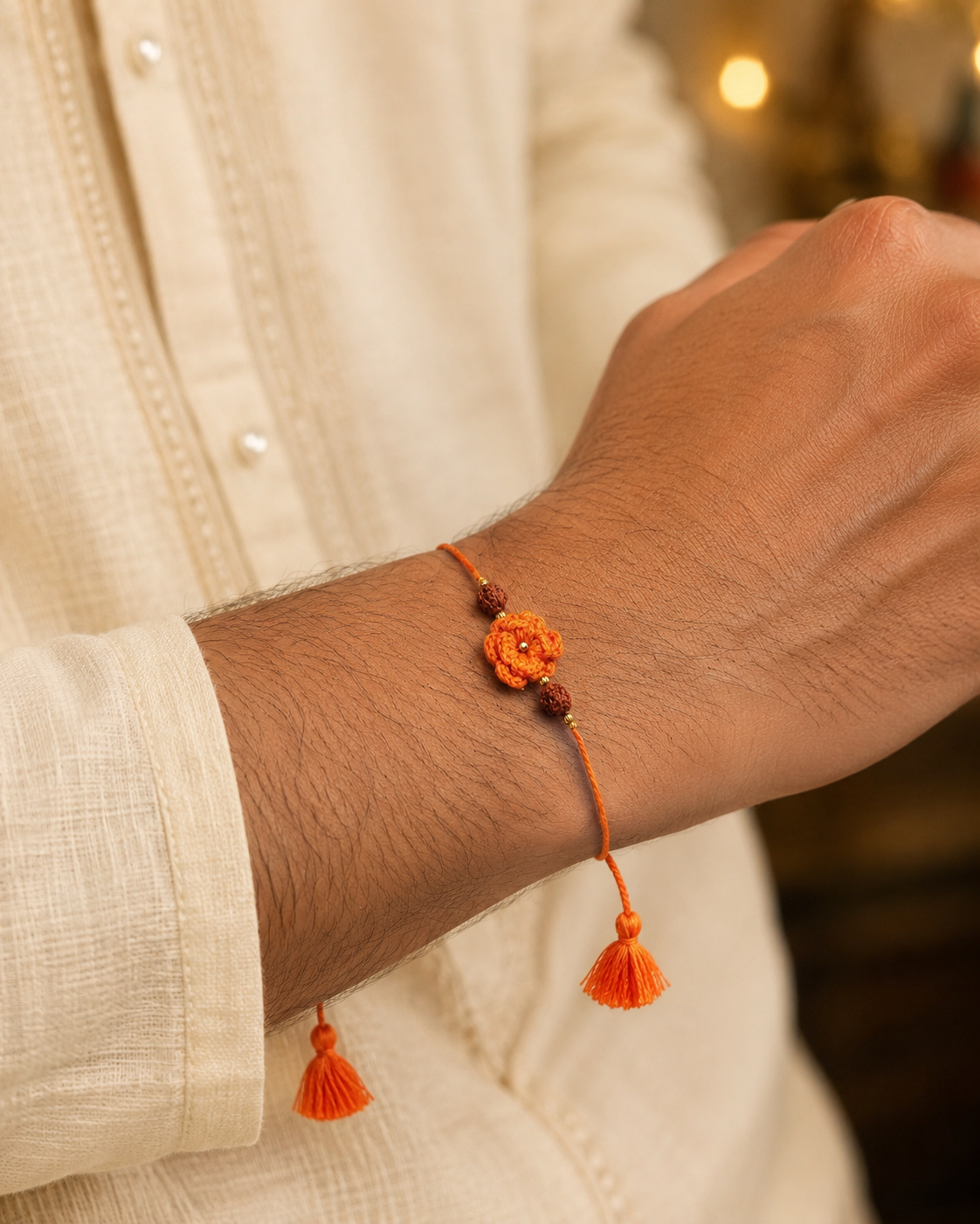 Rudraksh Flower Rakhi