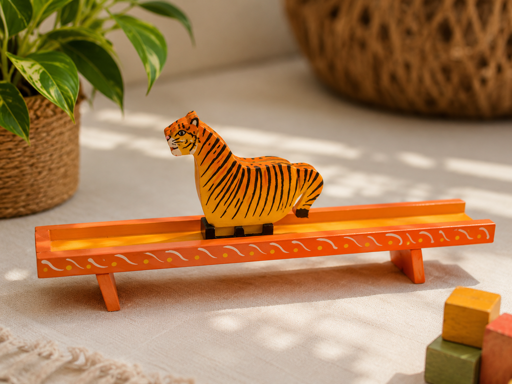 Walking Toy - Tiger & Base orange