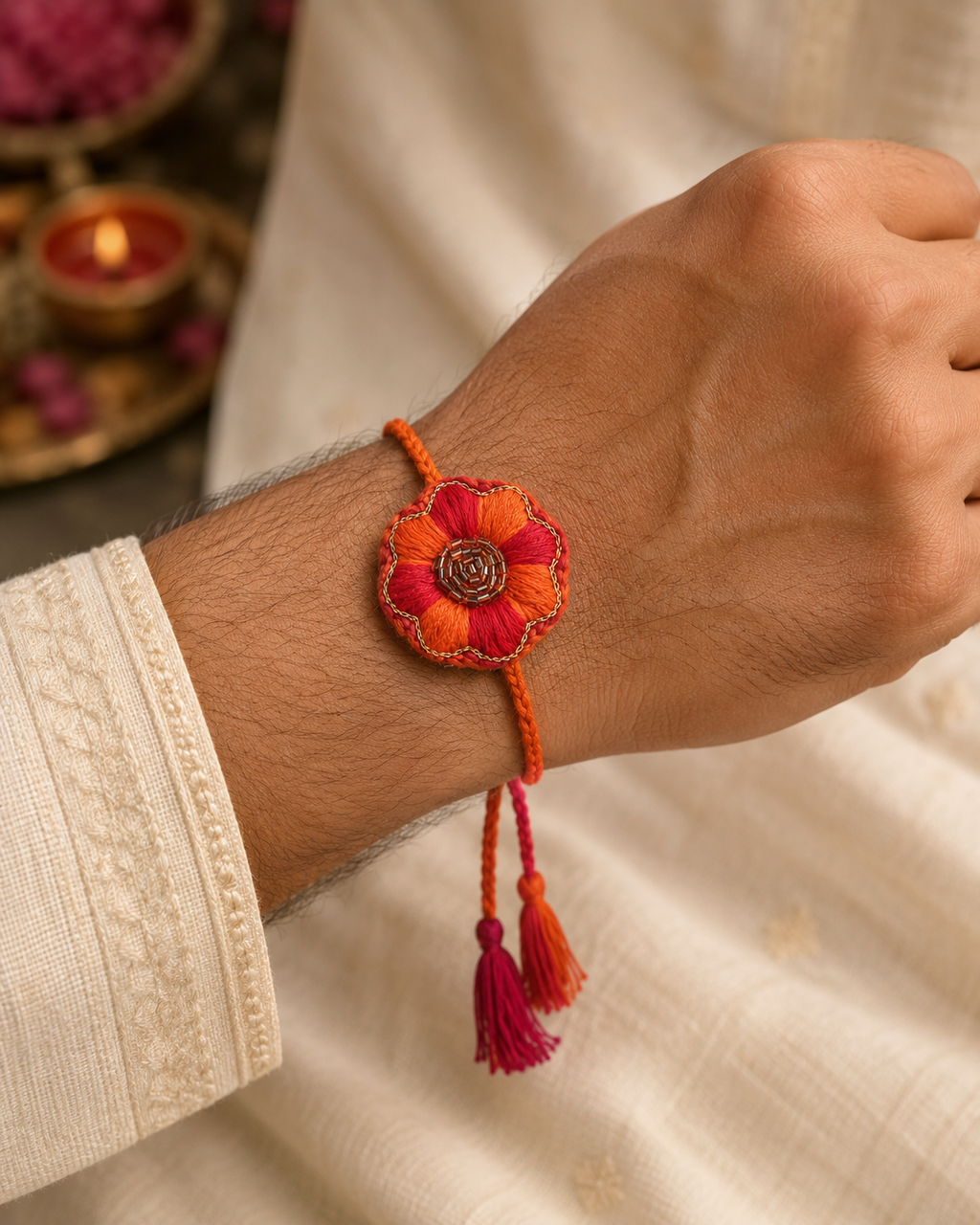 Petals & Bead Rakhi