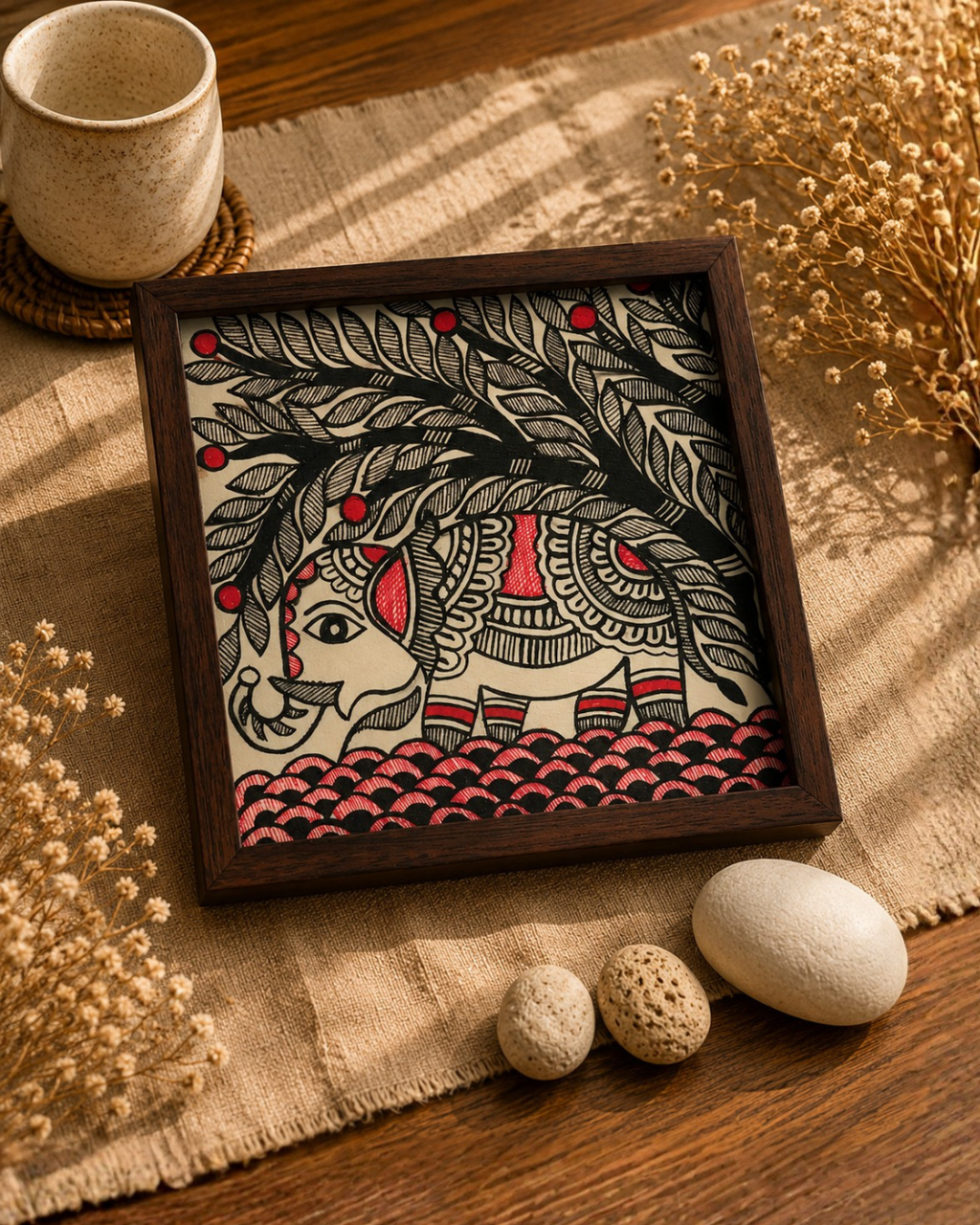 Madhubani  Trivet Elephant