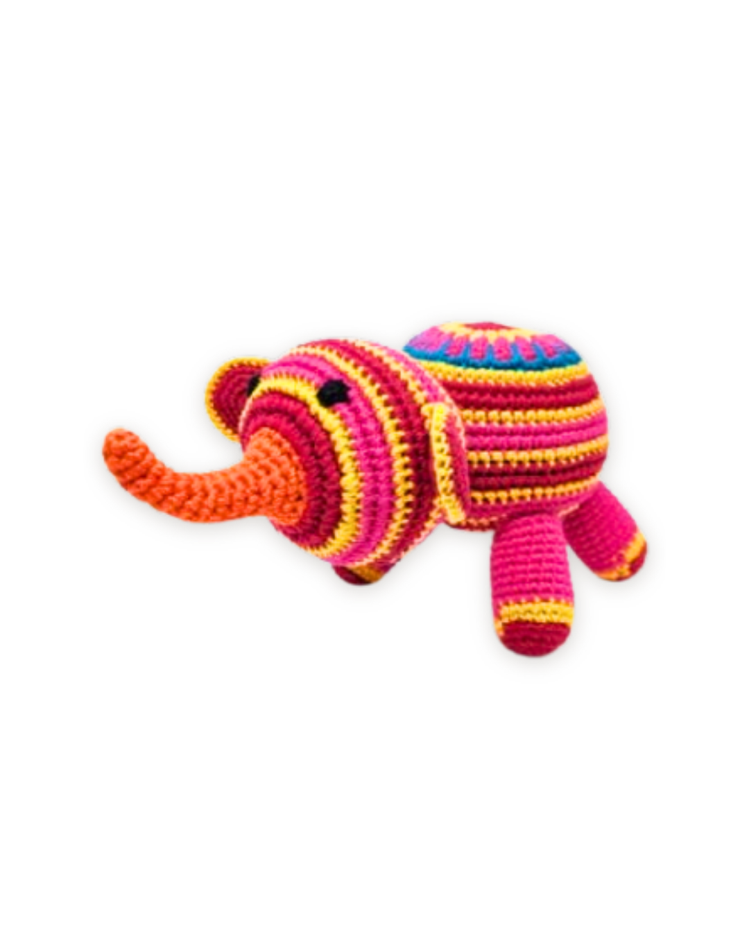 Crochet Striped Elephant