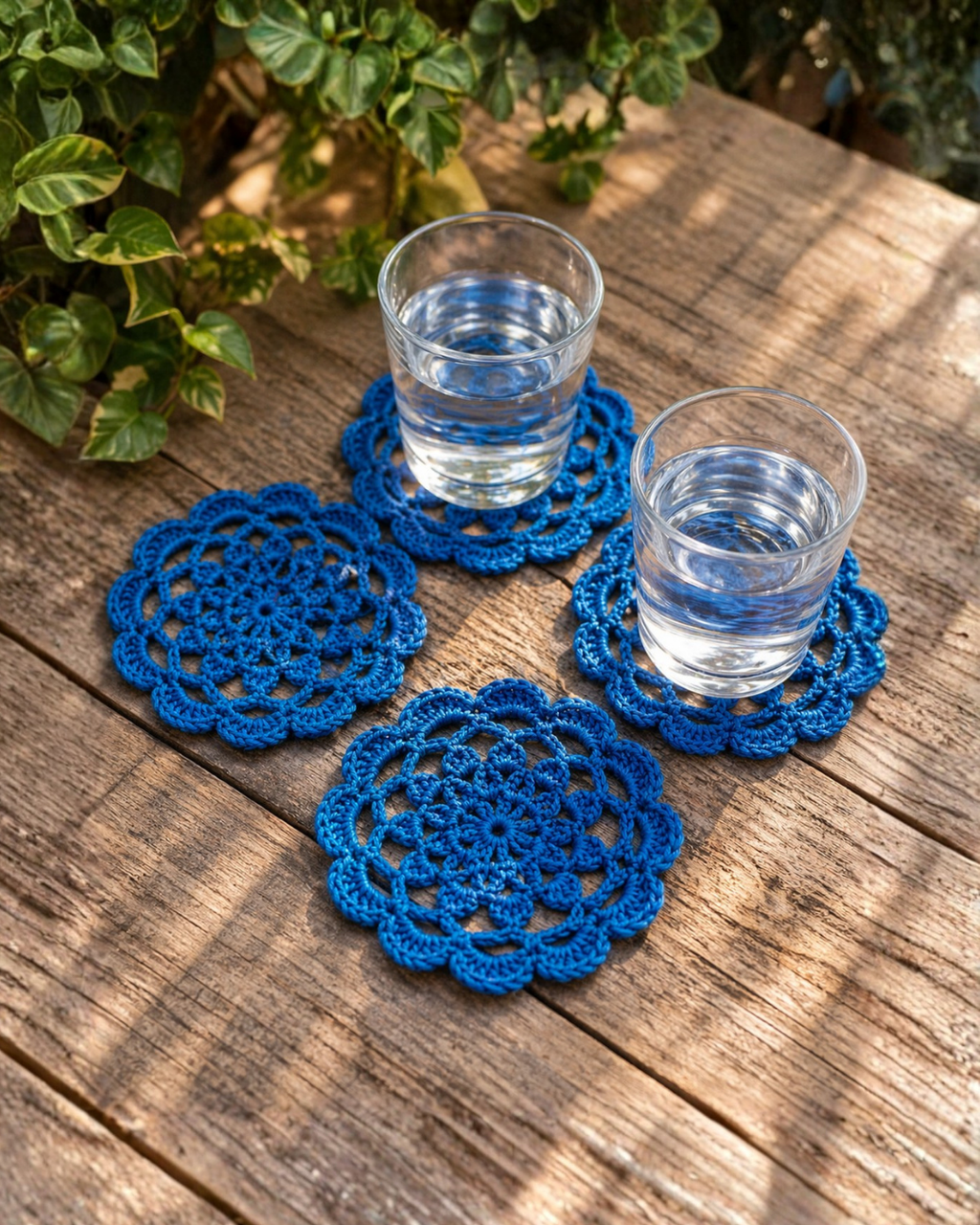 Mandala Coaster Teal Blue