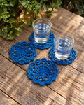 Mandala Coaster Teal Blue