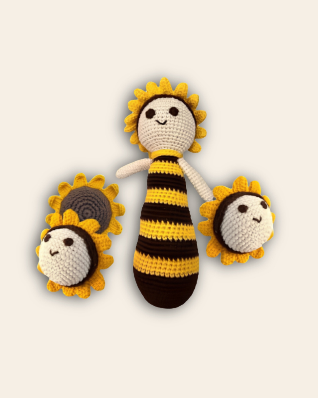 Handmade Crochet Ladybug Baby Rattle